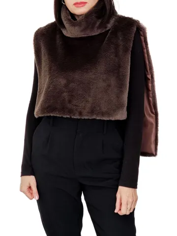 Пончо женское экомех