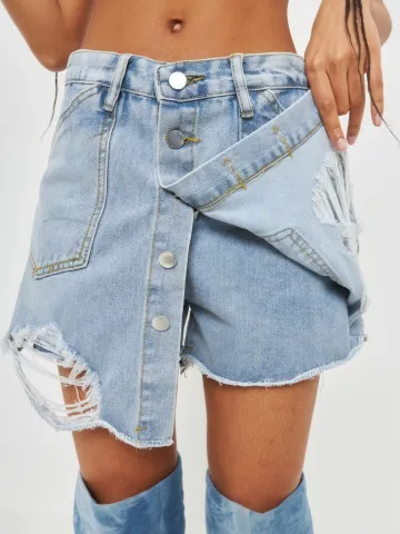 Юбка-шорты джинсовая женская