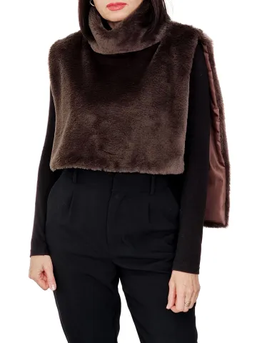 Пончо женское экомех