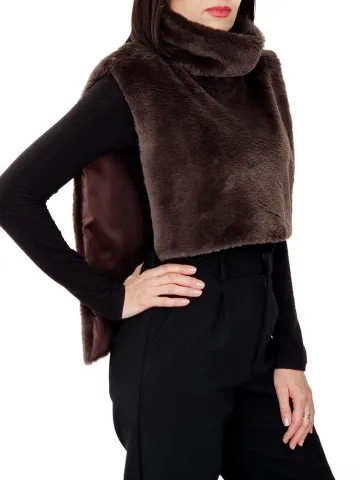 Пончо женское экомех