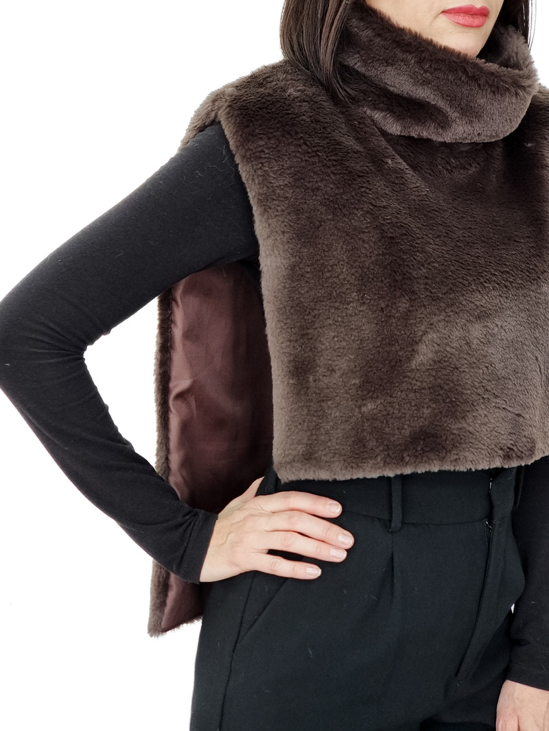 Пончо женское экомех